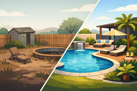 Small Backyard Pool Transformation Example