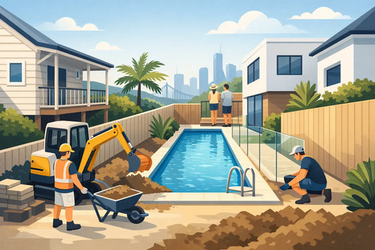 Narrow Access Pool Builds for Brisbane Homes