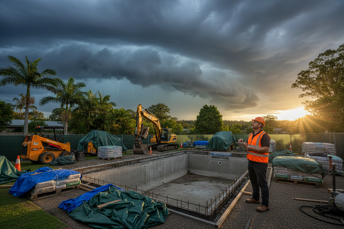 Brisbane Weather and Your Pool Build: When the Rain Comes