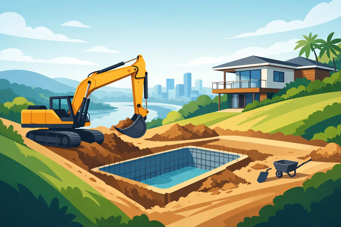 Pool Excavation on Brisbane Sloping Blocks