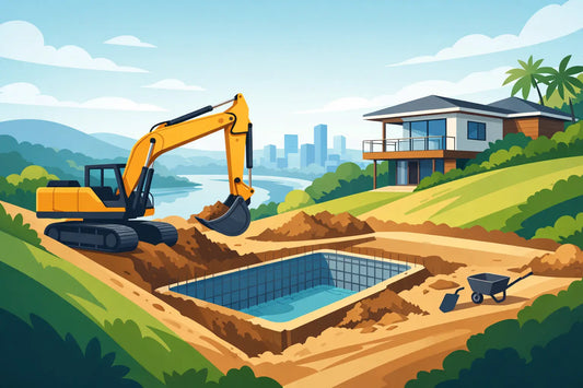 Pool Excavation on Brisbane Sloping Blocks