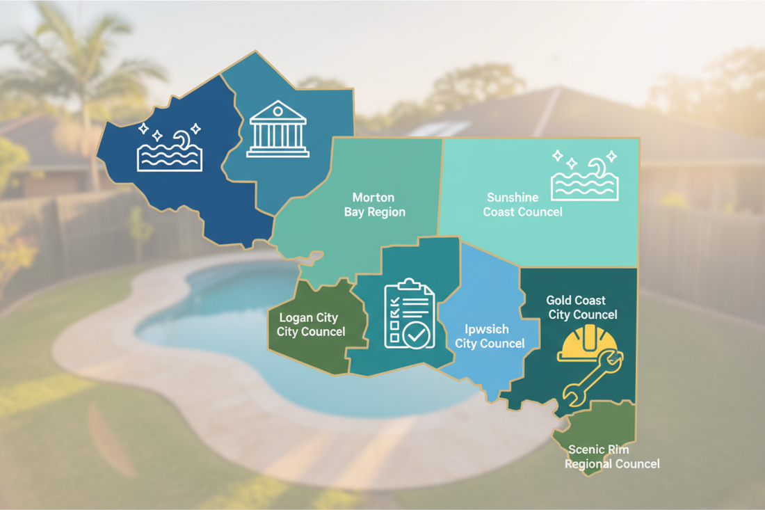 SEQ Council Pool Approvals Compared — Brisbane to Scenic Rim