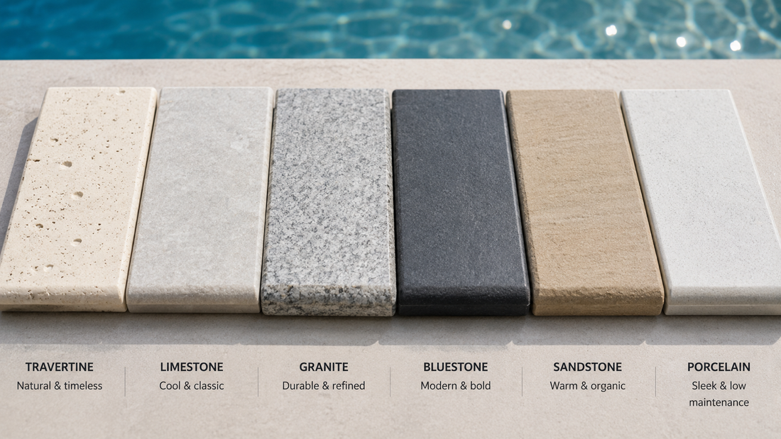 Pool Coping & Surround Materials — Travertine, Bluestone or Pavers?
