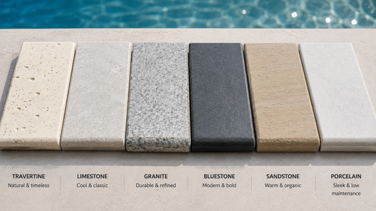 Pool Coping & Surround Materials — Travertine, Bluestone or Pavers?
