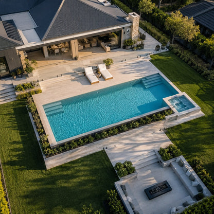 Contemporary Pool I — 9m × 4m Package — view 1 — concrete pool by Wahoo Pool & Landscape Construction, Brisbane QLD