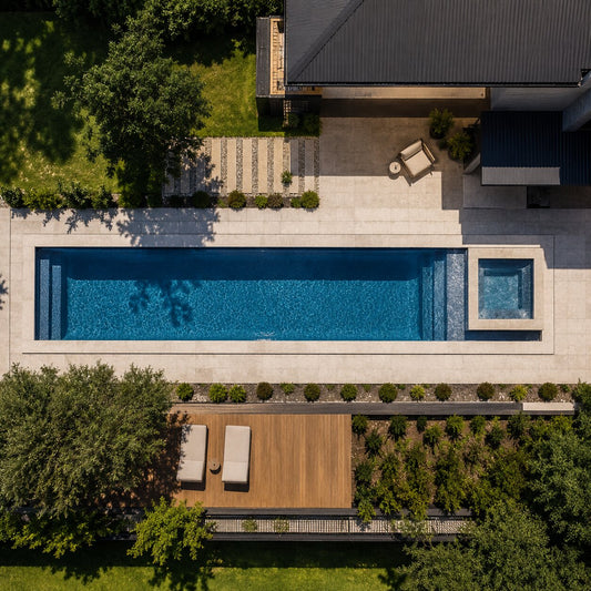 Contemporary Pool II — 10m × 3m Package — view 1 — concrete pool by Wahoo Pool & Landscape Construction, Brisbane QLD