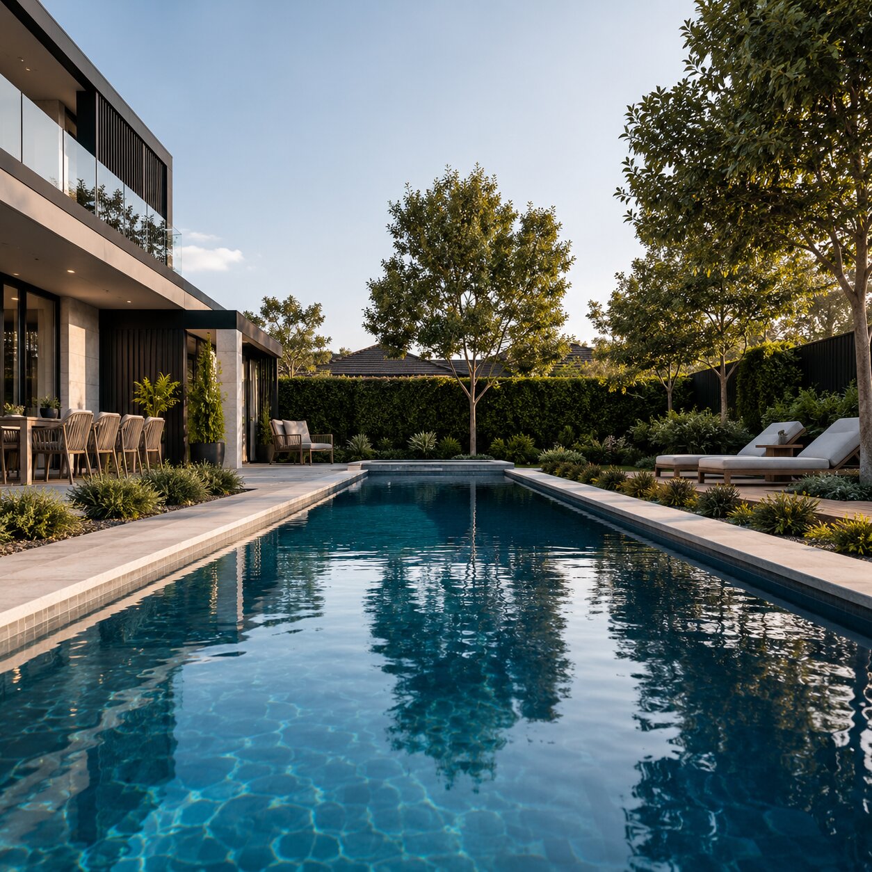 Contemporary Pool II — 10m × 3m Package — view 2 — concrete pool by Wahoo Pool & Landscape Construction, Brisbane QLD