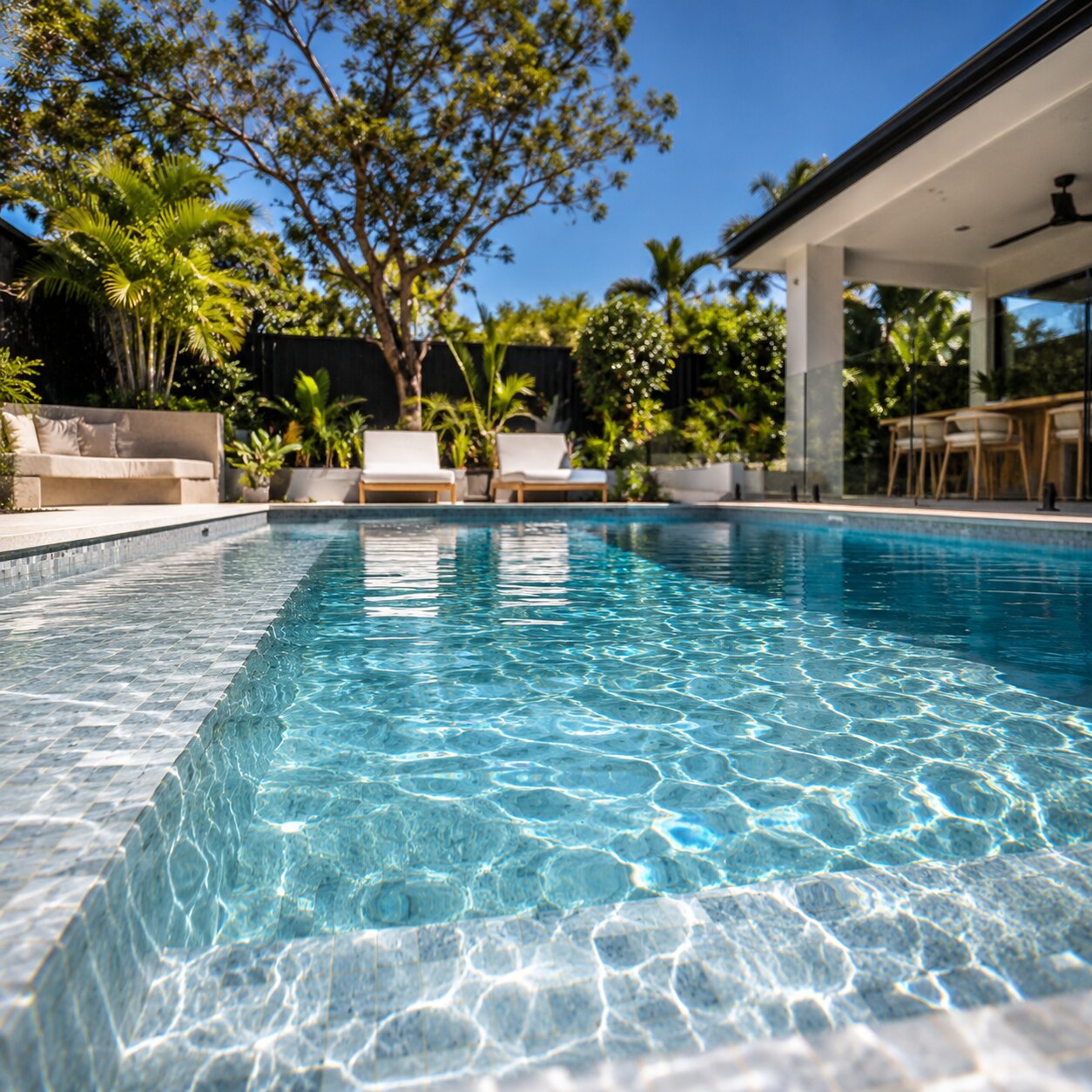 Family Pool I — 6m × 4m Package — view 3 — concrete pool by Wahoo Pool & Landscape Construction, Brisbane QLD