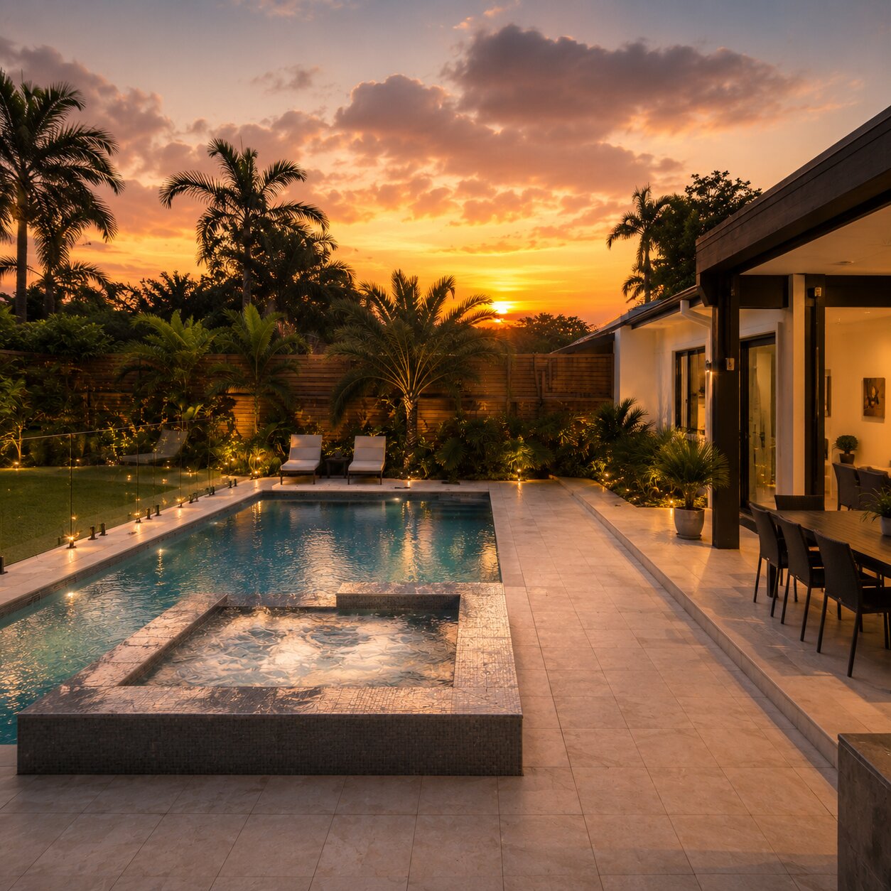 Entertaining Pool I — 8m × 4m Package — view 4 — concrete pool by Wahoo Pool & Landscape Construction, Brisbane QLD
