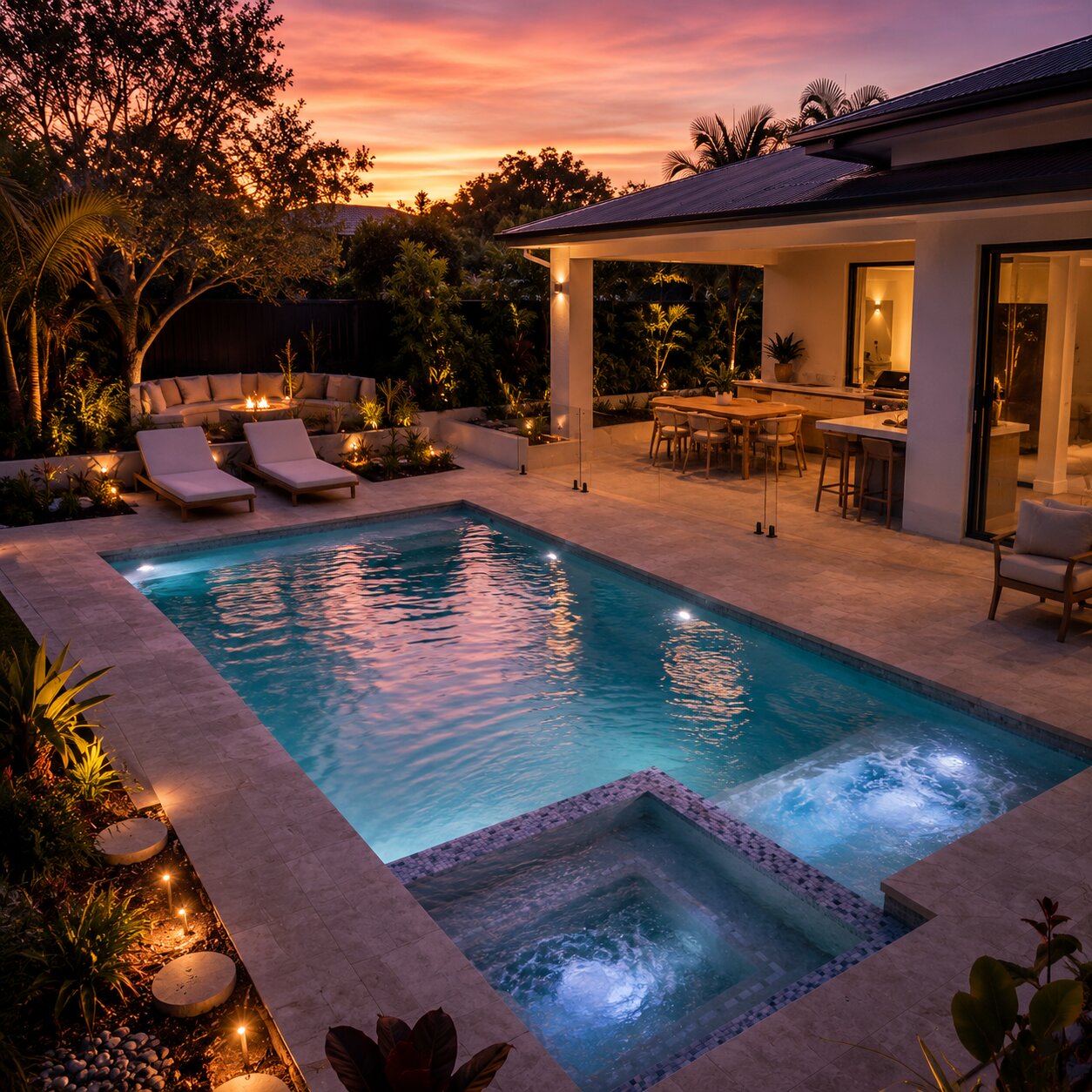 Family Pool I — 6m × 4m Package — view 4 — concrete pool by Wahoo Pool & Landscape Construction, Brisbane QLD