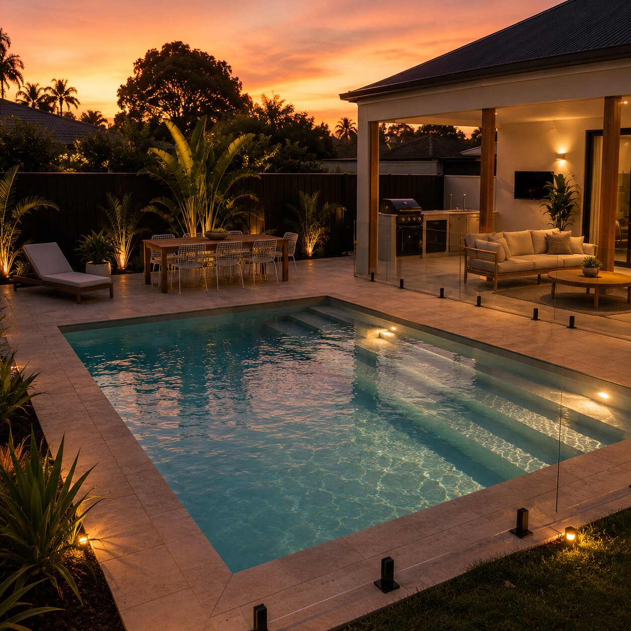 Minimal Pool — 5m × 4m Package — view 3 — concrete pool by Wahoo Pool & Landscape Construction, Brisbane QLD