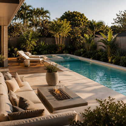 Resort Pool II — 8m × 3m Package — view 5 — concrete pool by Wahoo Pool & Landscape Construction, Brisbane QLD
