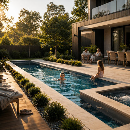 Contemporary Pool II — 10m × 3m Package — view 5 — concrete pool by Wahoo Pool & Landscape Construction, Brisbane QLD