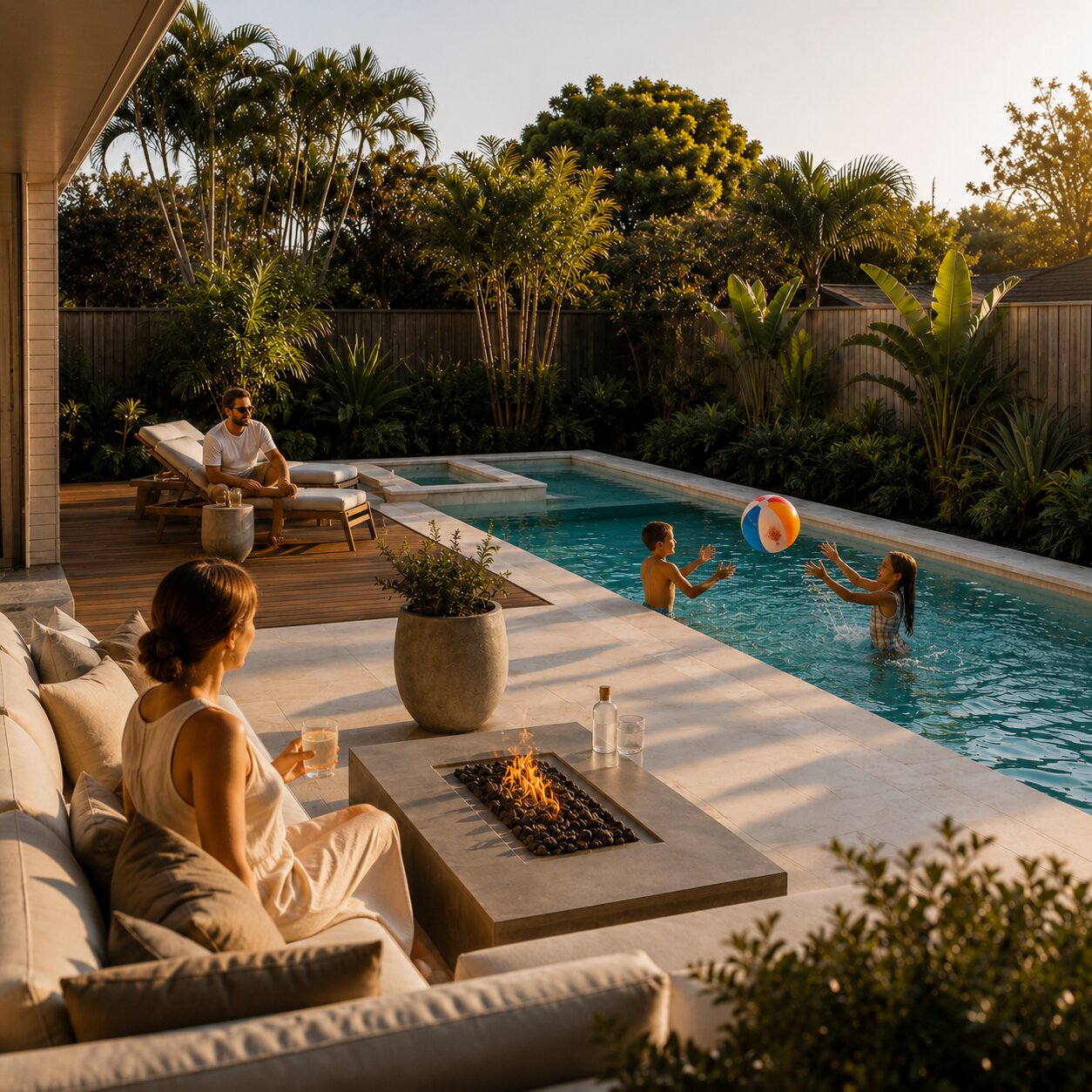 Resort Pool II — 8m × 3m Package — view 6 — concrete pool by Wahoo Pool & Landscape Construction, Brisbane QLD