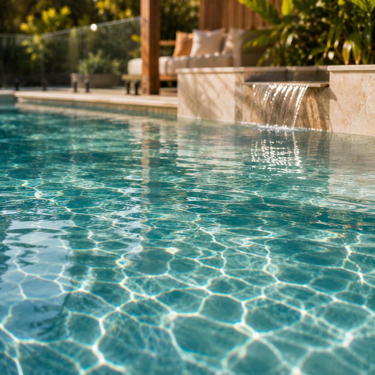 Resort Pool I — 7m × 4m Package — view 7 — concrete pool by Wahoo Pool & Landscape Construction, Brisbane QLD