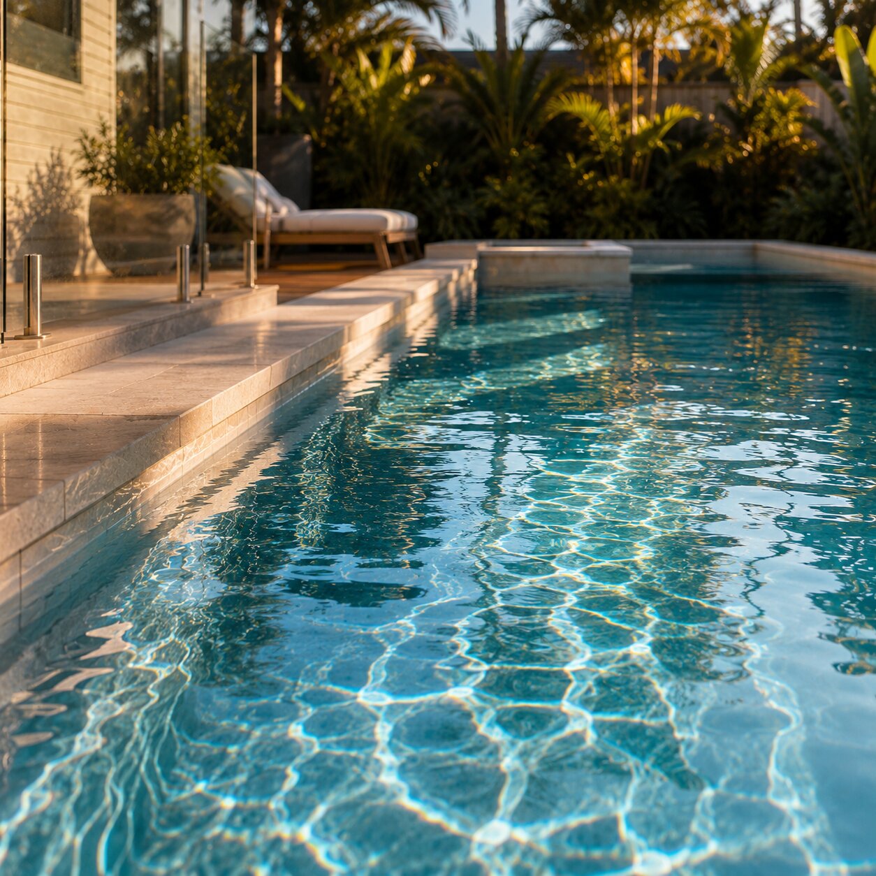 Resort Pool II — 8m × 3m Package — view 7 — concrete pool by Wahoo Pool & Landscape Construction, Brisbane QLD