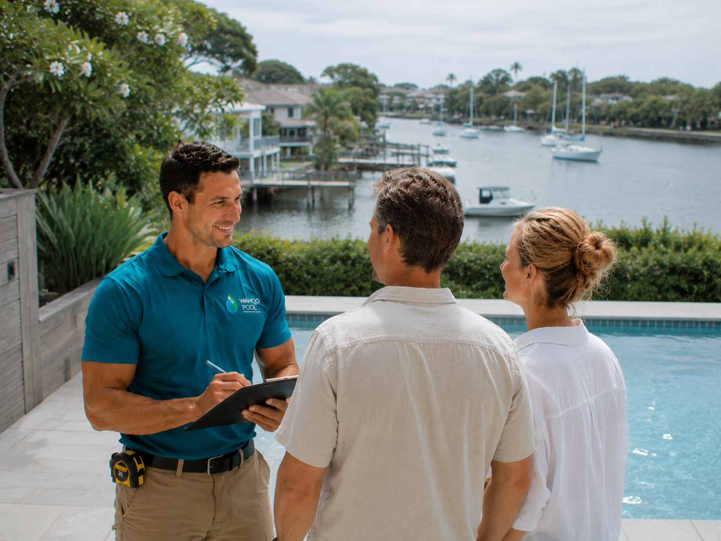 Pool builder Redcliffe — peninsula coastal-grade concrete pools, Moreton Bay